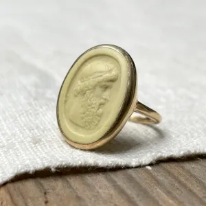 Gold Philosopher Ring in Maize