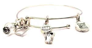 Happy Birthday Grim Reaper Expandable Bangle Bracelet