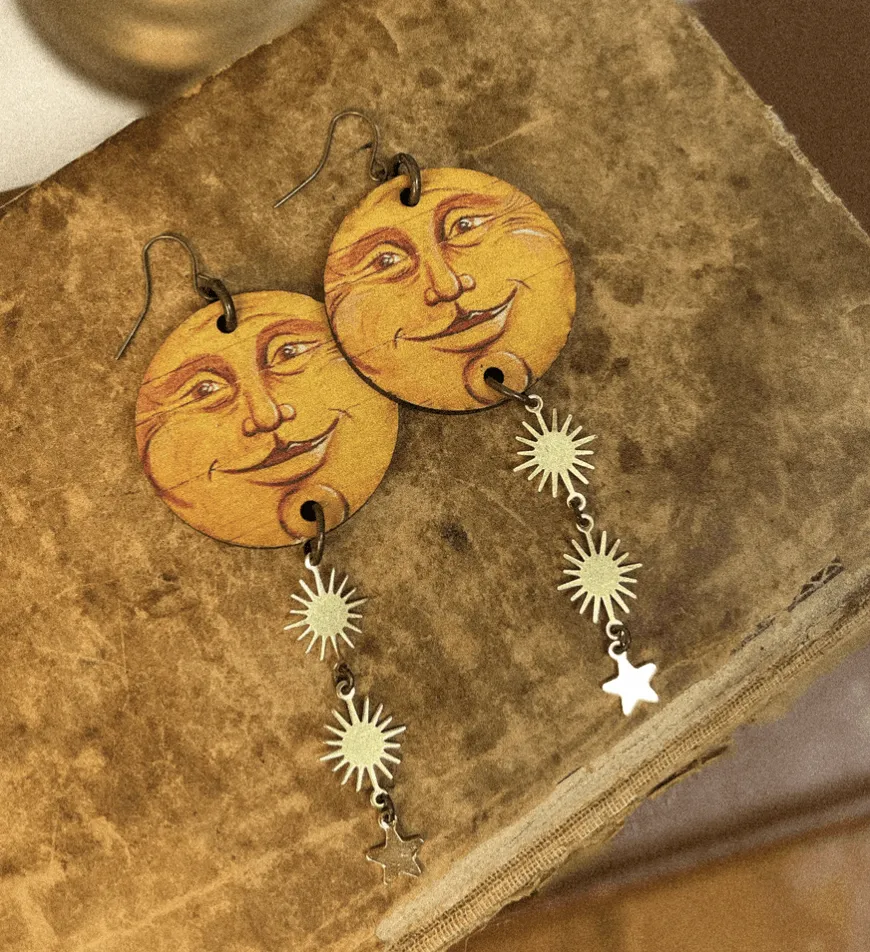 Here Comes The Sun Charm Earring