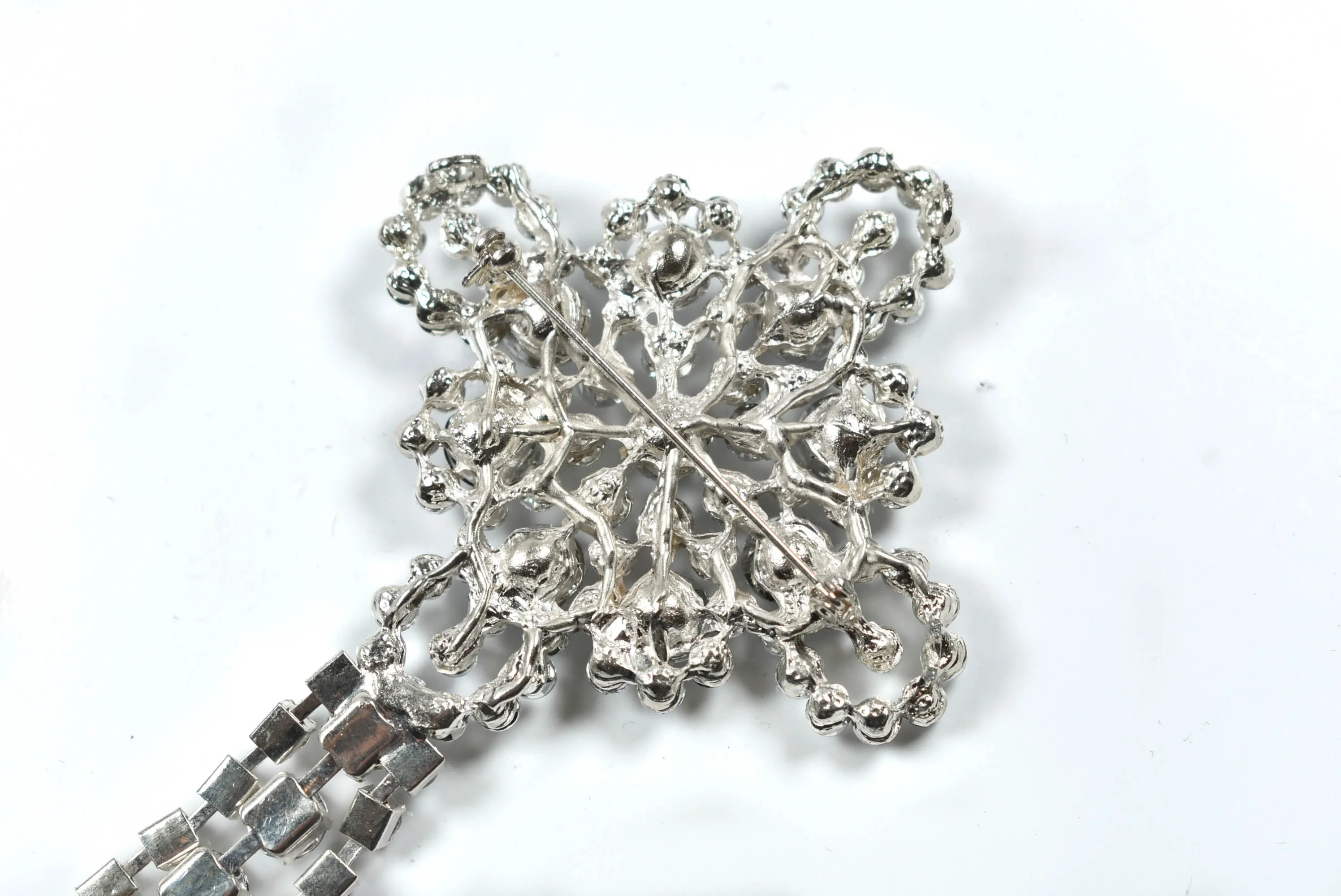 High Quality Rhinestone Crown Brooch with Dangling Rhinestone | Dangling Rhinestone Brooch