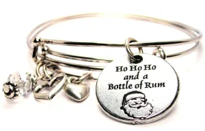 Ho Ho Ho And A Bottle Of Rum Expandable Bangle Bracelet Set