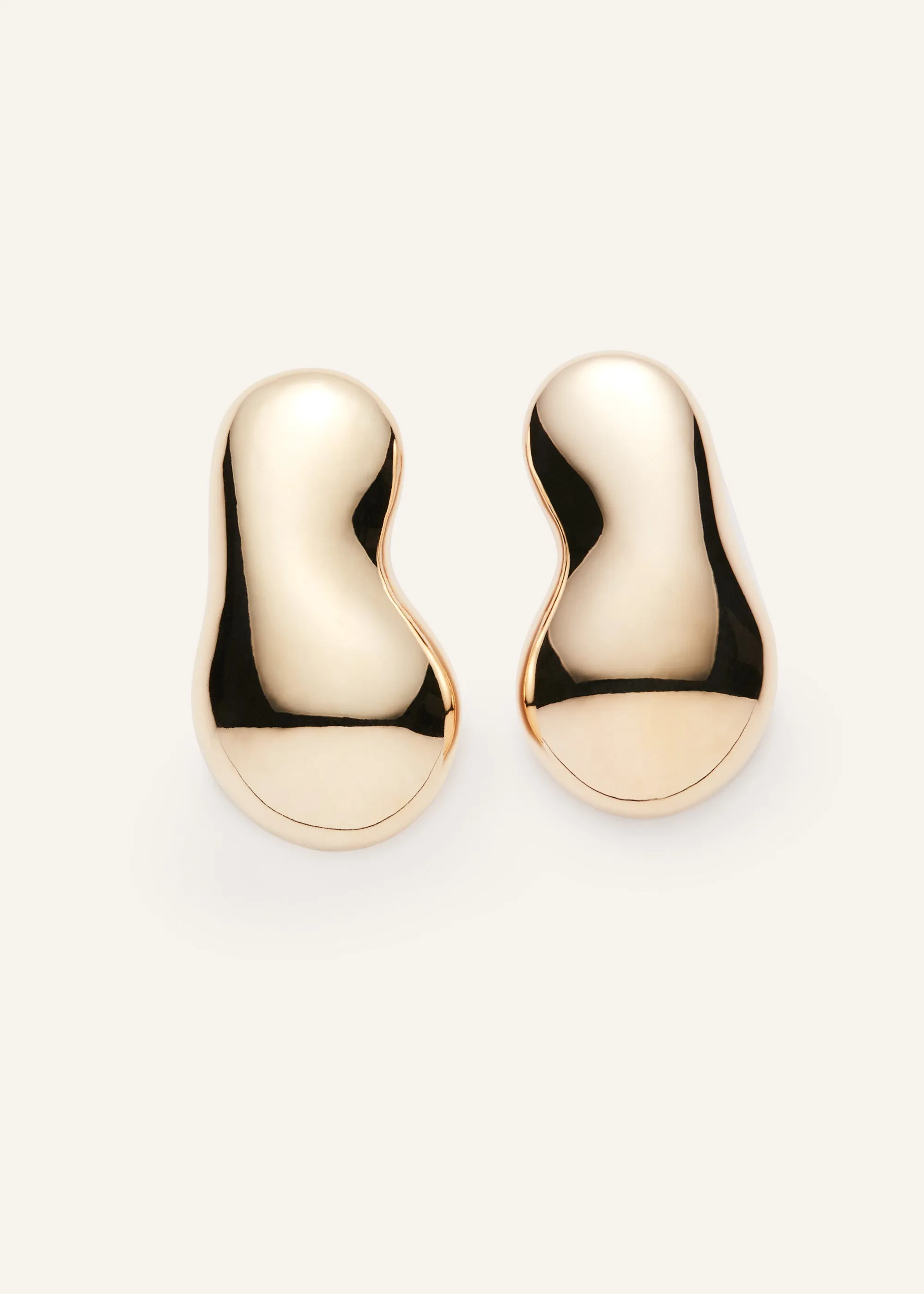 Hourglass earrings in gold