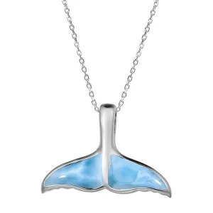 Larimar Humpback Whale Tail Pendant