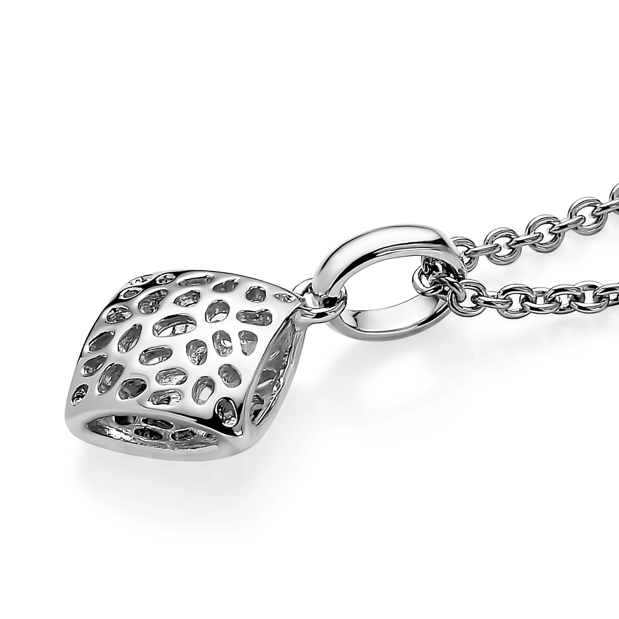 Lattice Pebble Pendant with FREE Chain