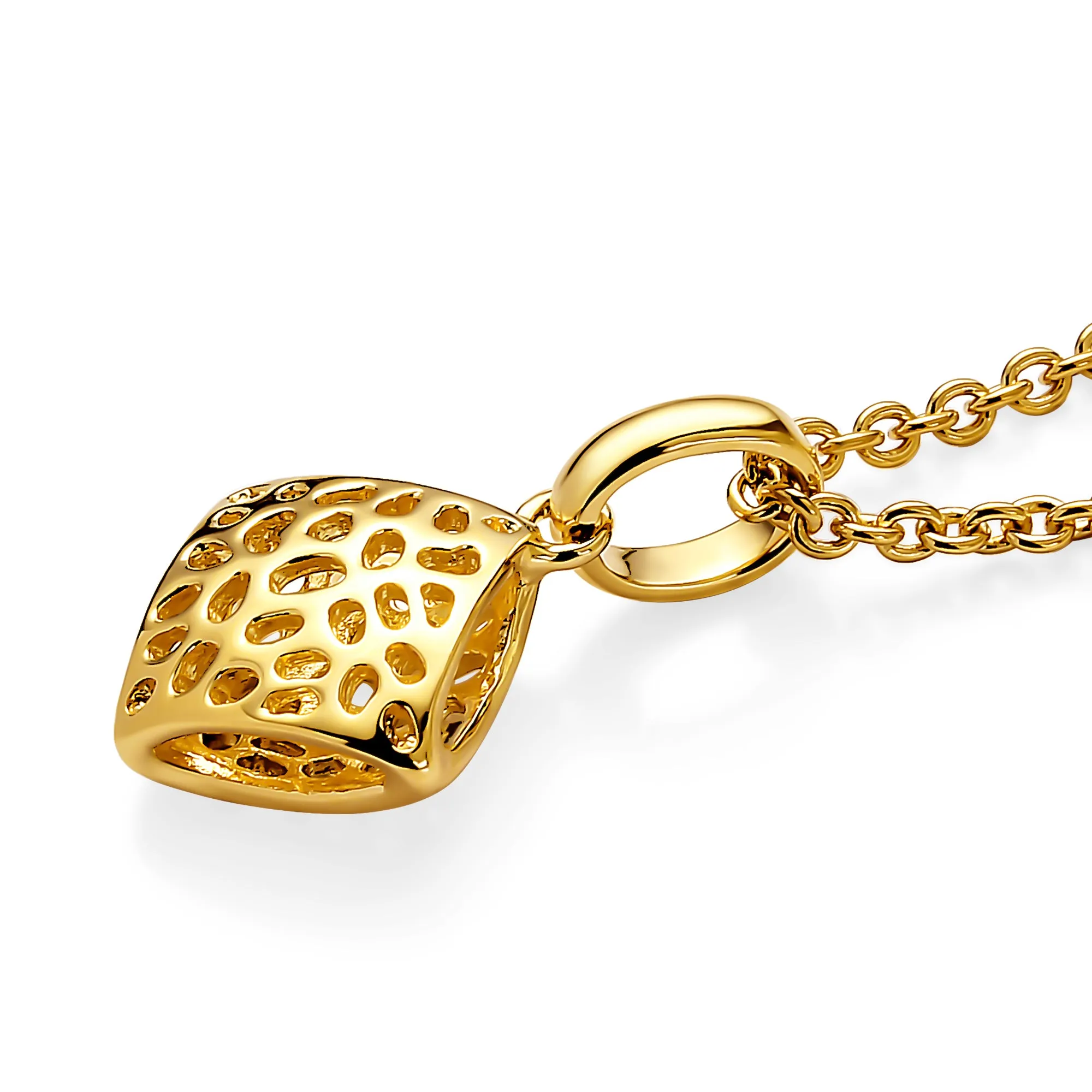 Lattice Pebble Pendant with FREE Chain