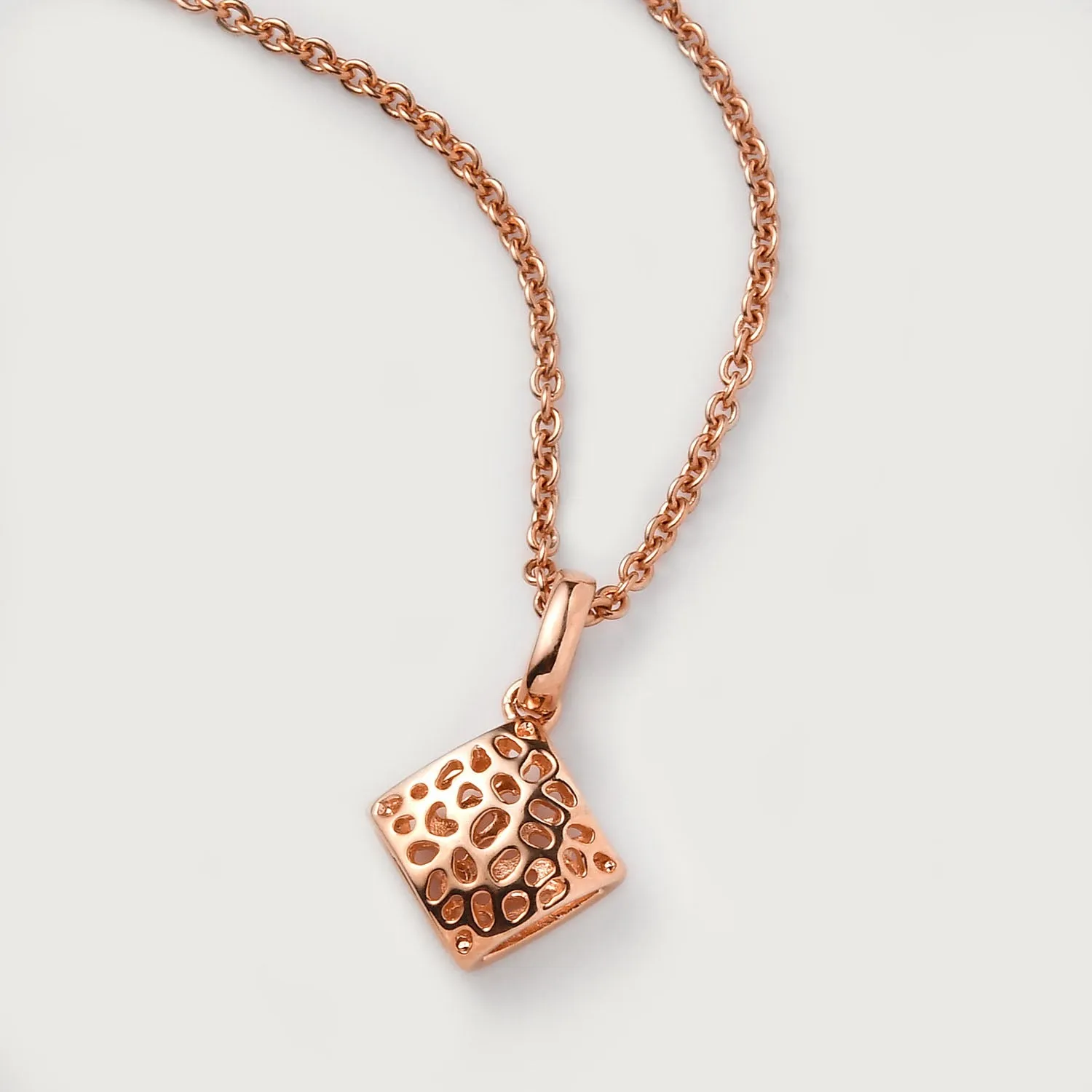 Lattice Pebble Pendant with FREE Chain