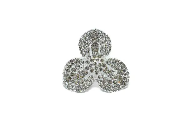 Lily Flower Rhinestone Brooch 2"- 1 Piece