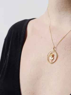 Little Gold Magic Rose Necklace