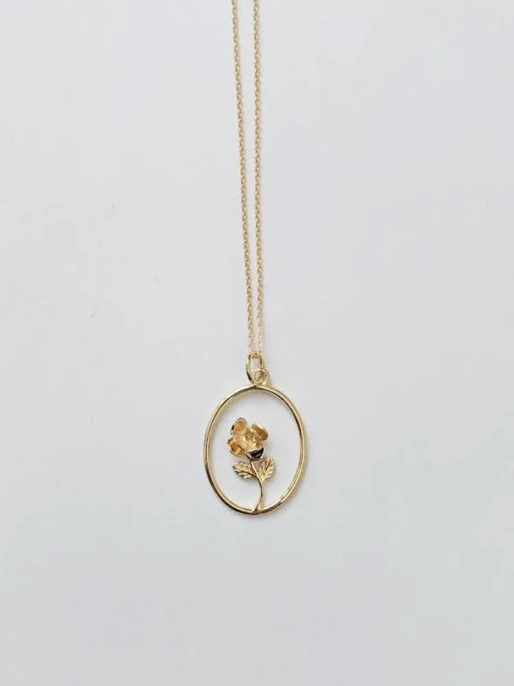 Little Gold Magic Rose Necklace