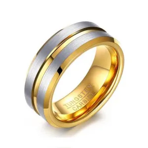 Luxurious Men's Brushed Tungsten Carbide Wedding Band