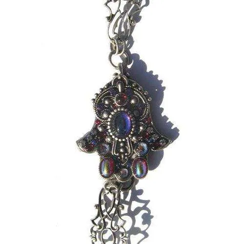 Michal Golan Bold Hamsa Bracelet With Garnet