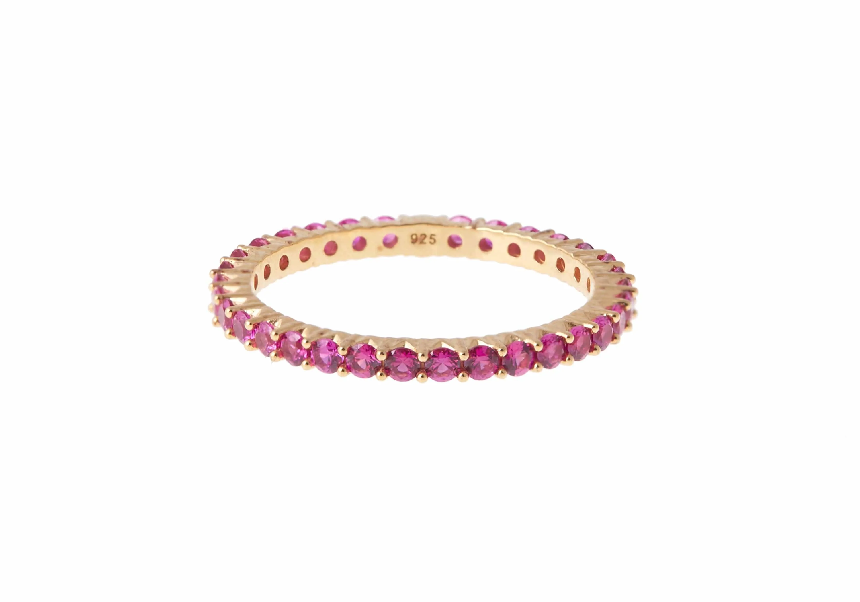 Micropave Eternity Ring Fuchsia