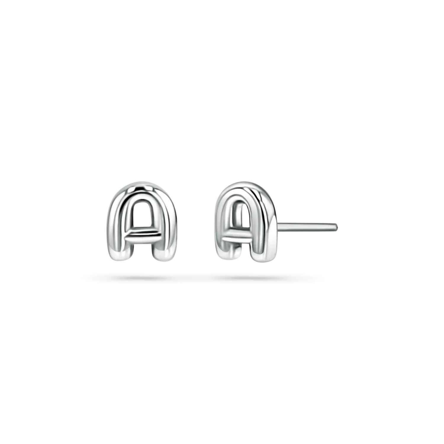 Mini Puff Letter Studs