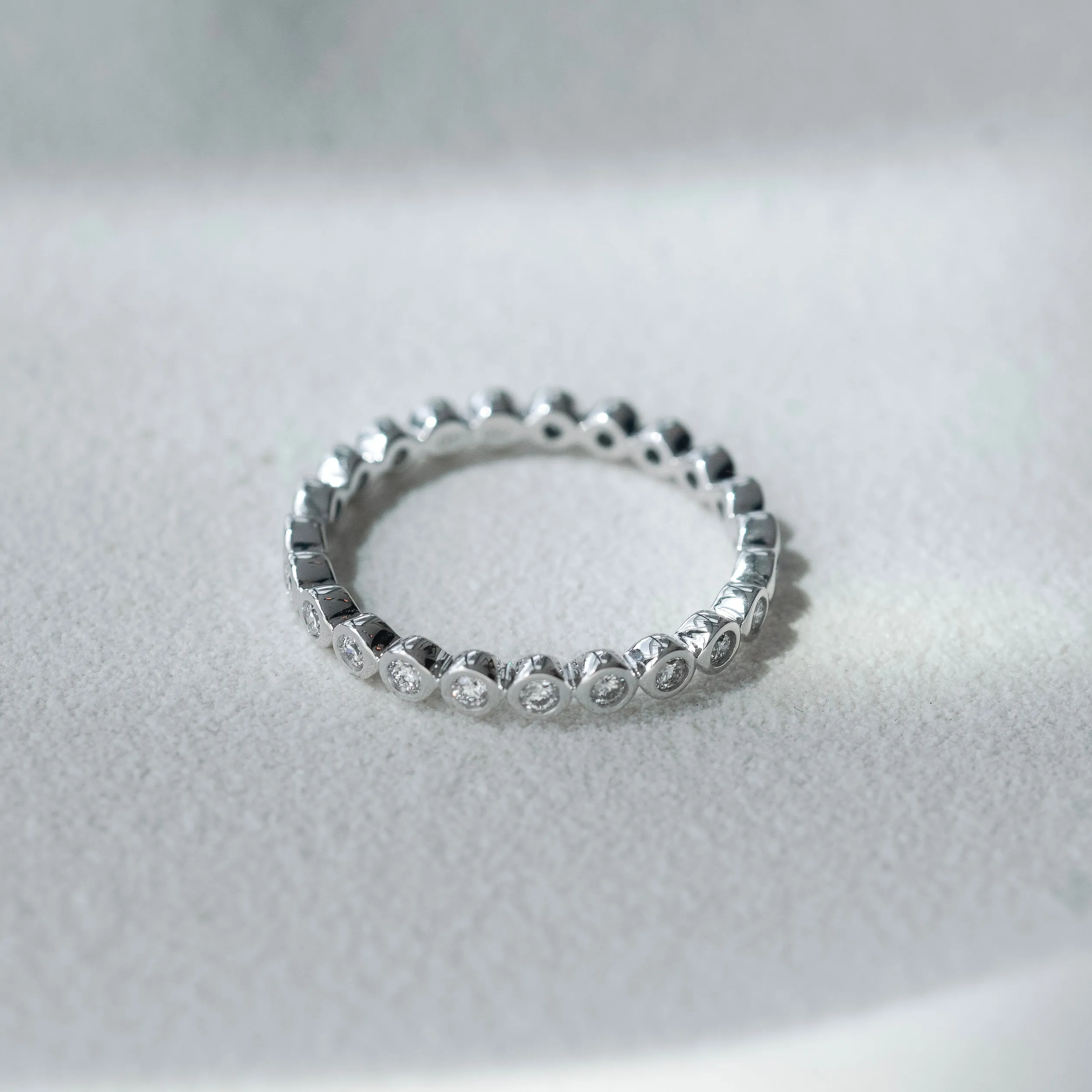 NOLAN RING, BEZEL SETTING ETERNITY BAND