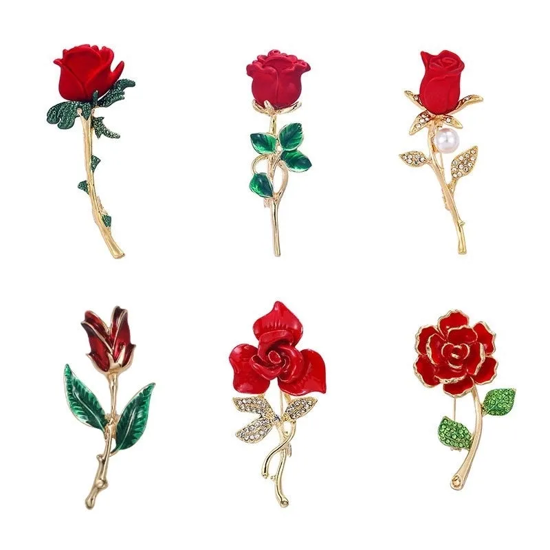 Original Design Pin Flower Mixed Materials Inlay Artificial Diamond Pearl Women'S Brooches