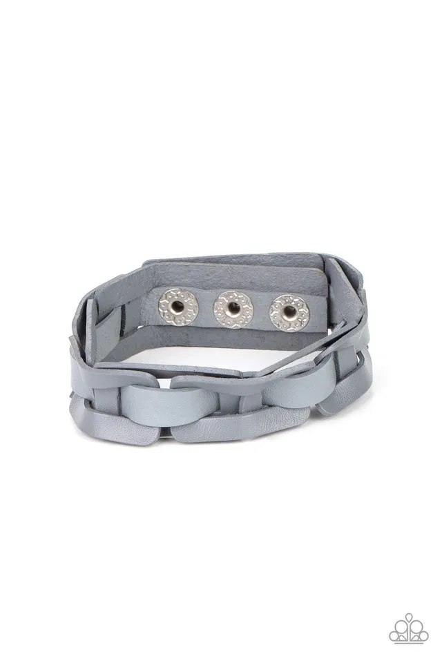 Paparazzi Bracelet ~ Garage Band Grunge - Silver