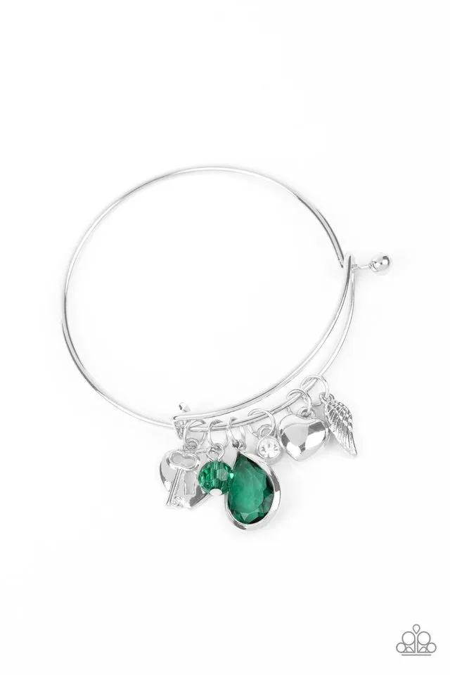 Paparazzi Bracelet ~ Heart of BOLD - Green