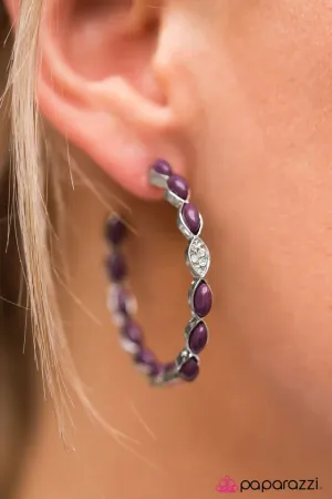 Paparazzi Earring ~ Colorful Impressions - Purple