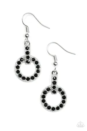 Paparazzi Earring ~ Pour Some GLITTER On Me - Black