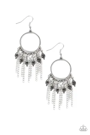 Paparazzi Earring ~ Very Vagabond - Black