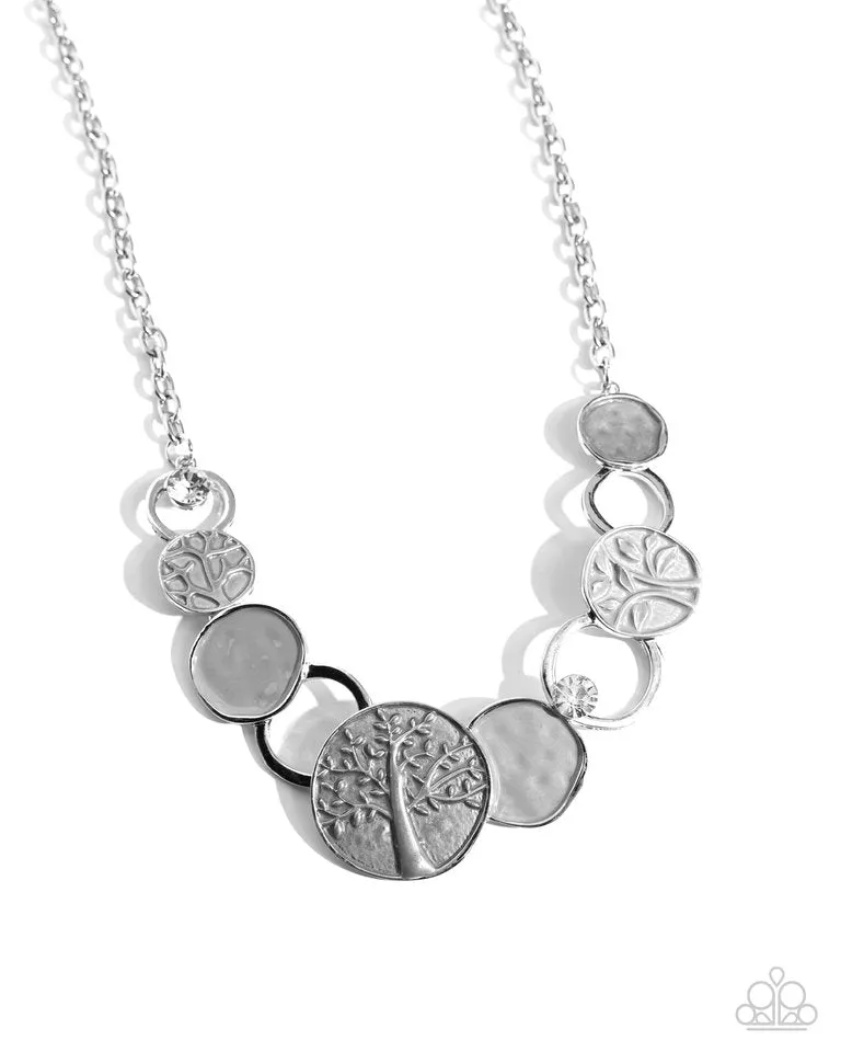 Paparazzi Necklace ~ Forest Fling - Silver