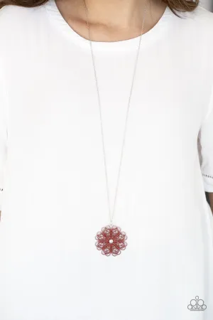 Paparazzi Necklace ~ Spin Your PINWHEELS - Red