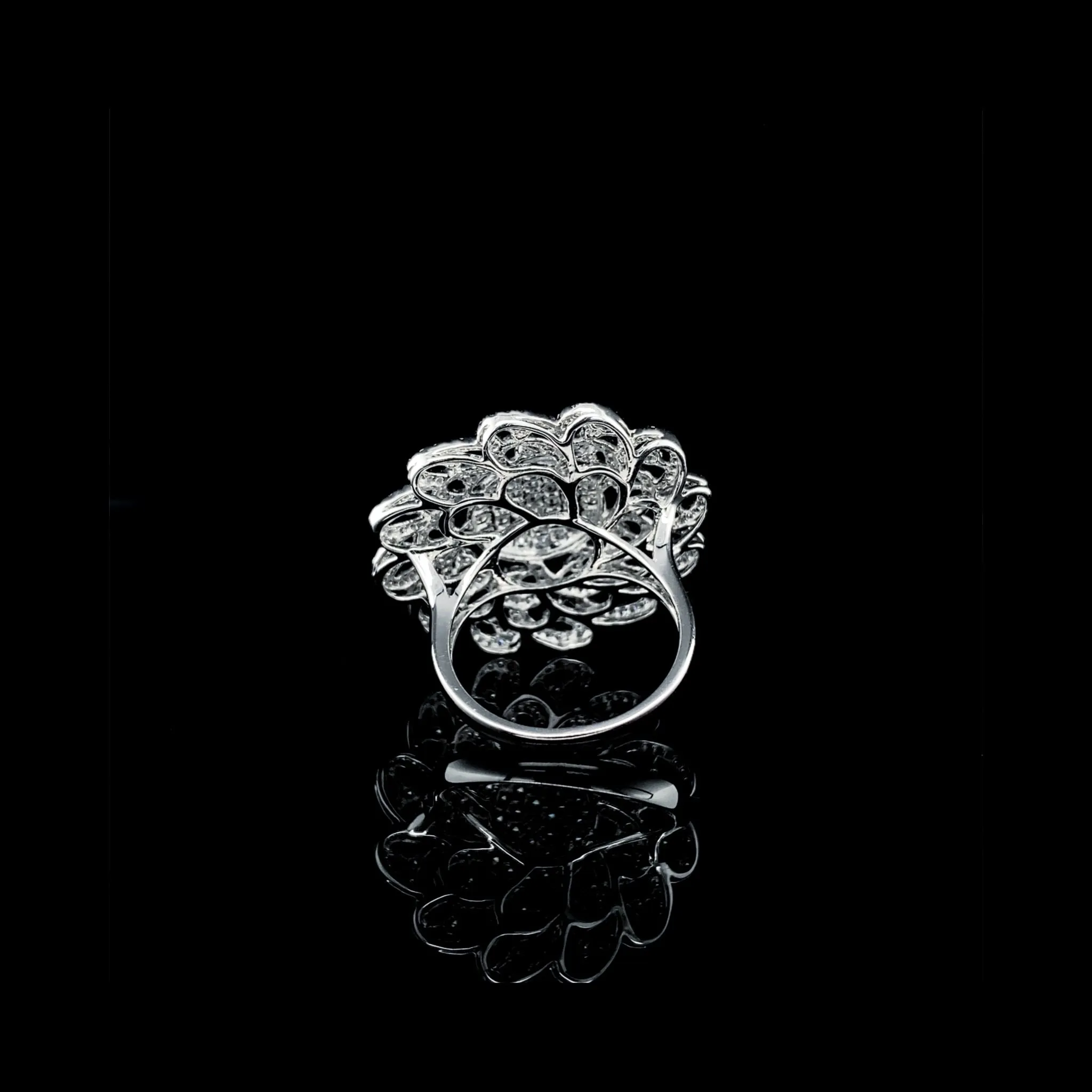 PREORDER | Floral Blossom Statement Diamond Ring 14kt