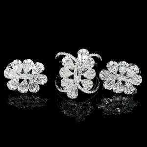 PREORDER | Floral Deco Diamond Jewelry Set 14kt