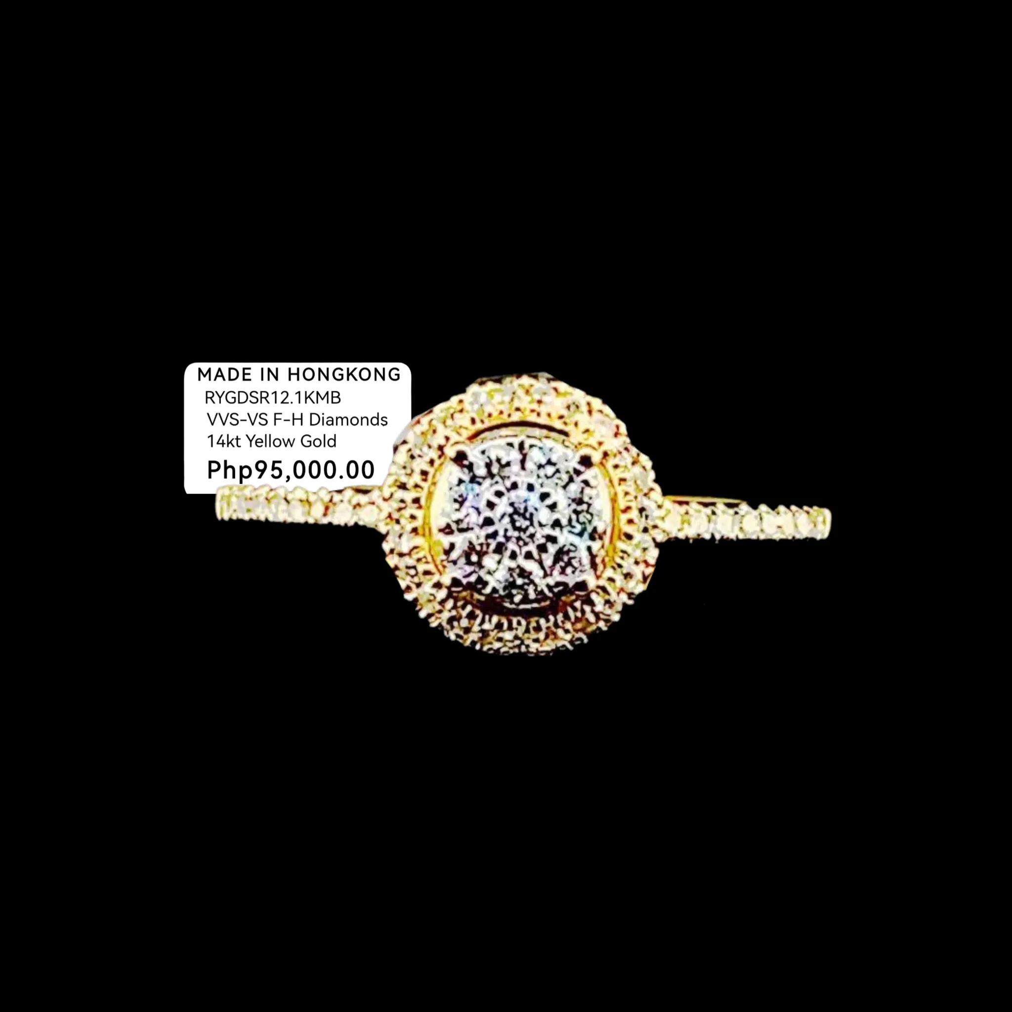 PREORDER | Golden Classic Round Paved Band Diamond Ring 14kt