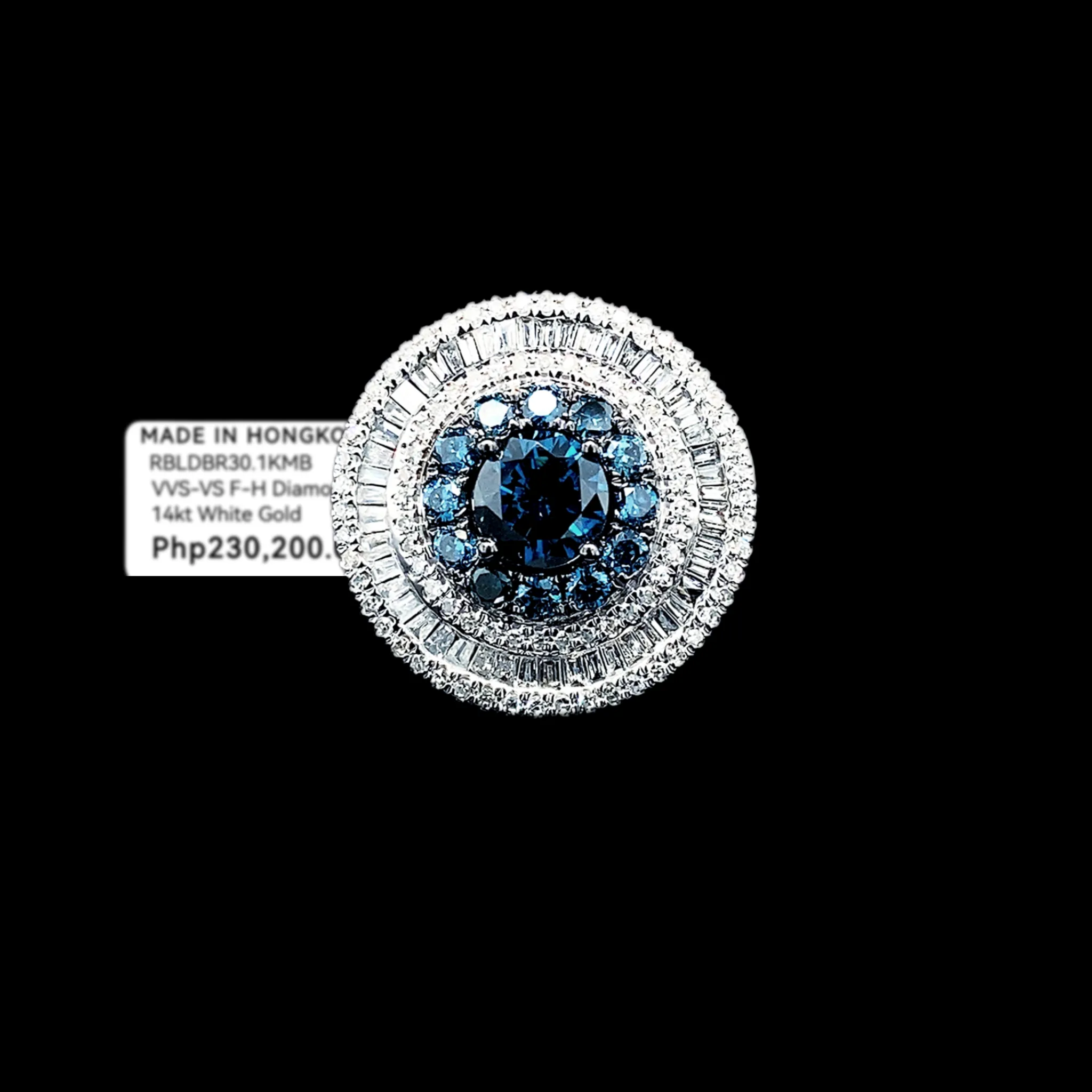 PREORDER | Round Blue Colored Diamond Ring 14kt