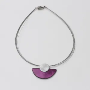 PURPLE OASIS HALF MOON NECKLACE