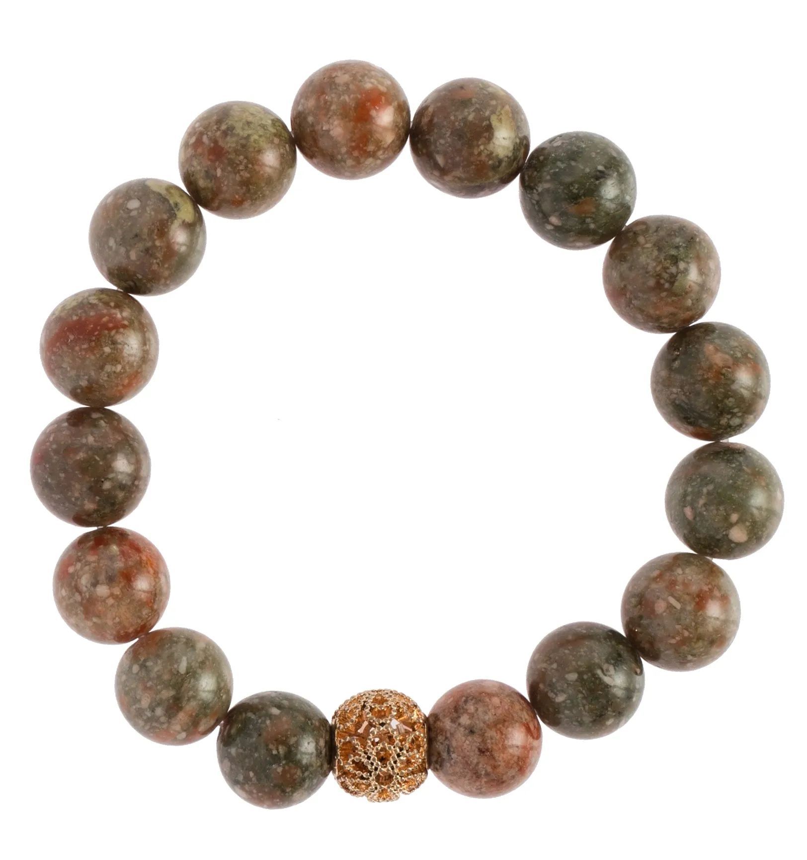 *"Unakite" Stretchy Bracelet