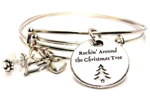 Rockin Around The Christmas Tree Expandable Bangle Bracelet Set