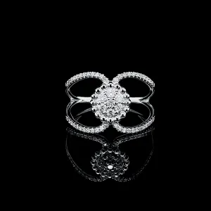 Round Stacked Diamond Ring 14kt