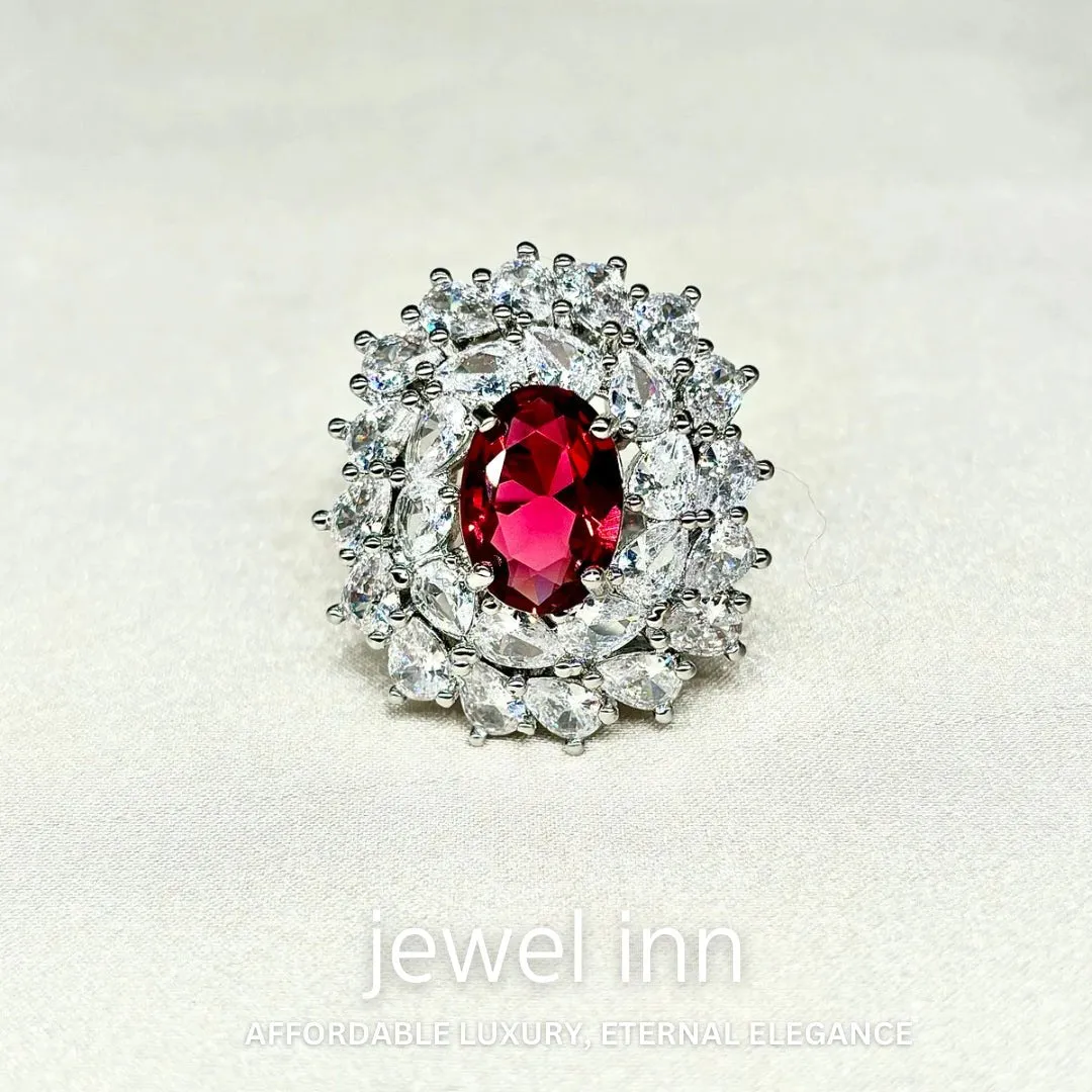 Ruby silverlight ring