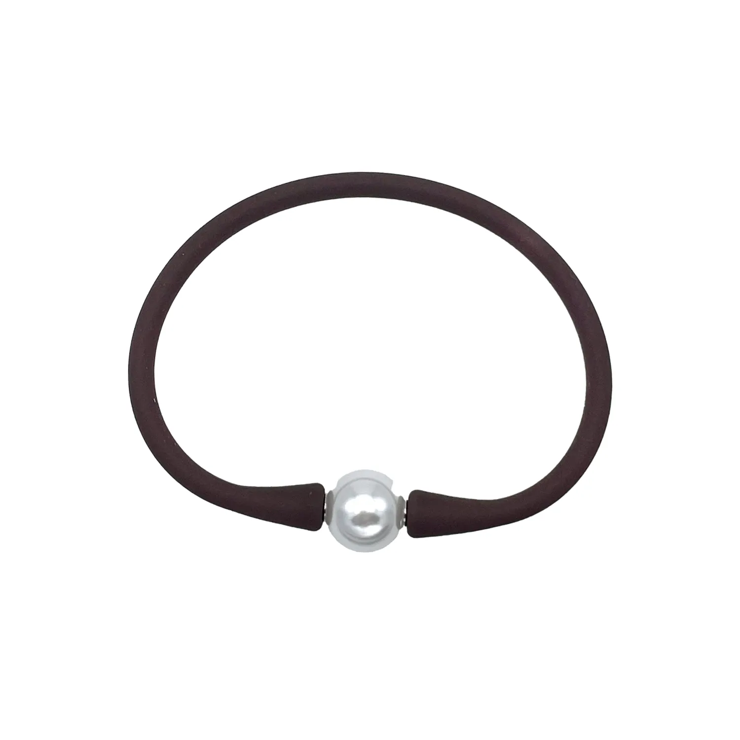 SB-2649 SILICONE BRACELET BROWN