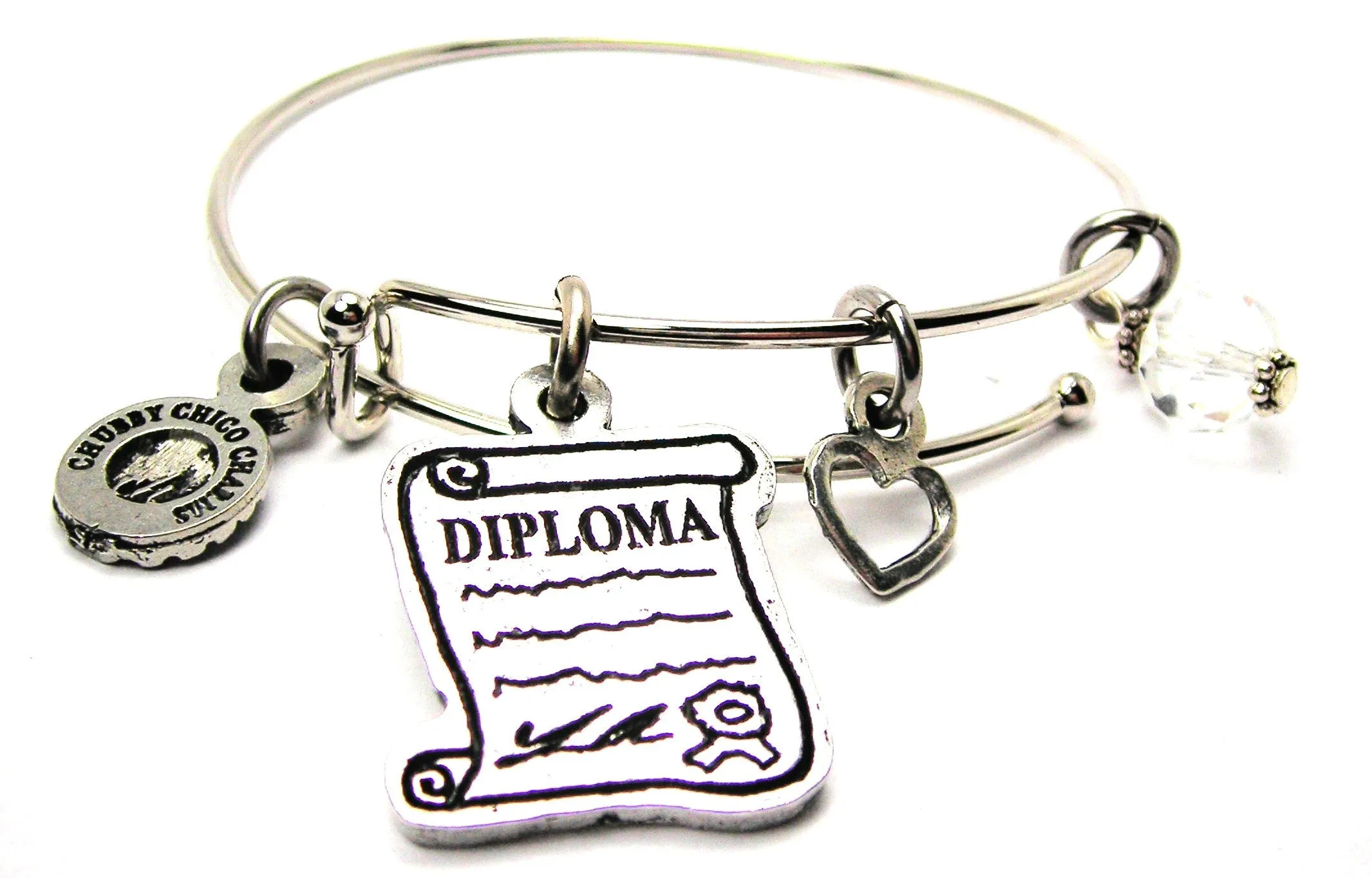 Scroll Diploma Bangle Bracelet