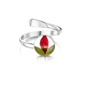 Shrieking Violet® Sterling Silver Adjustable Rose Bud Ring