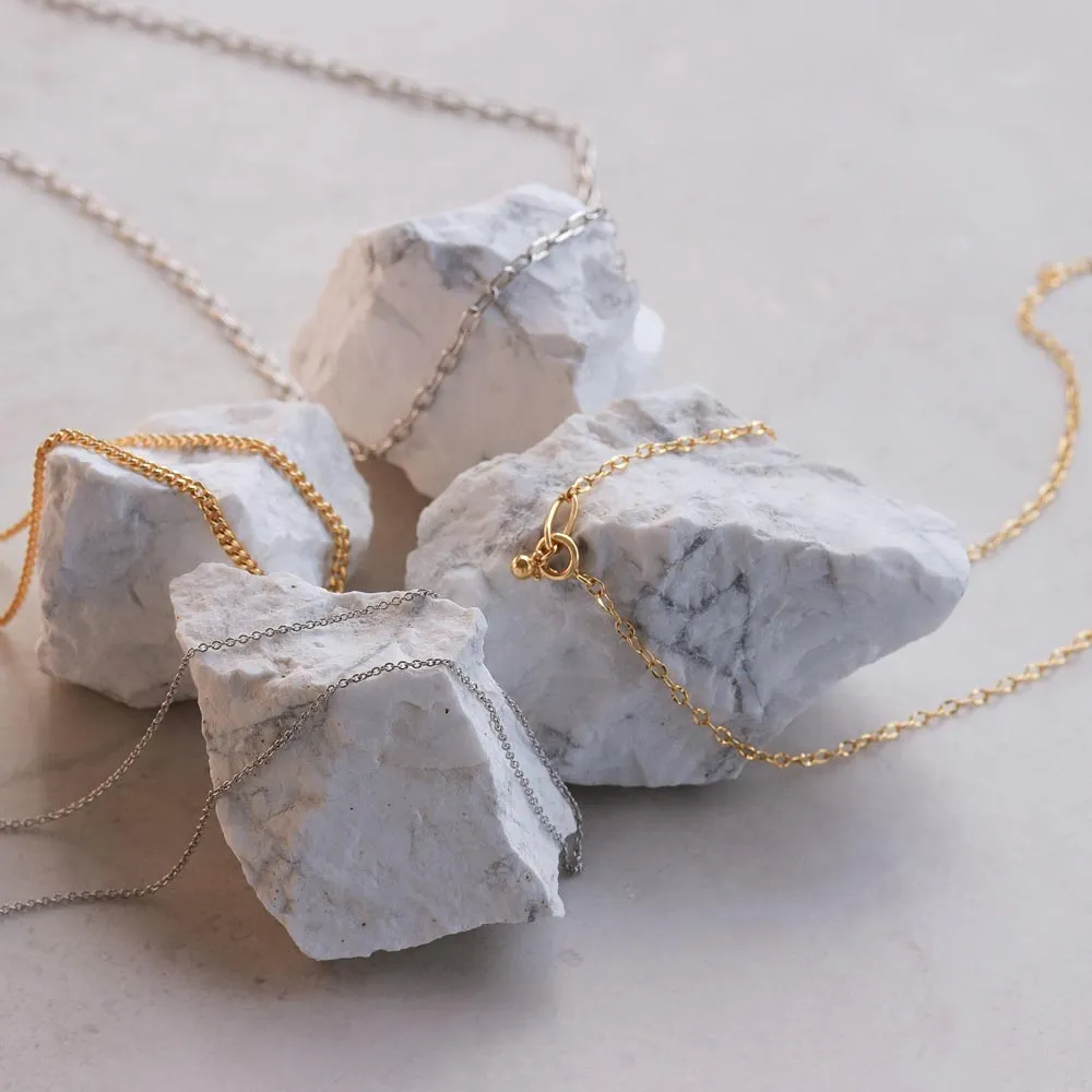 Silver Tone Loose Chain Necklace