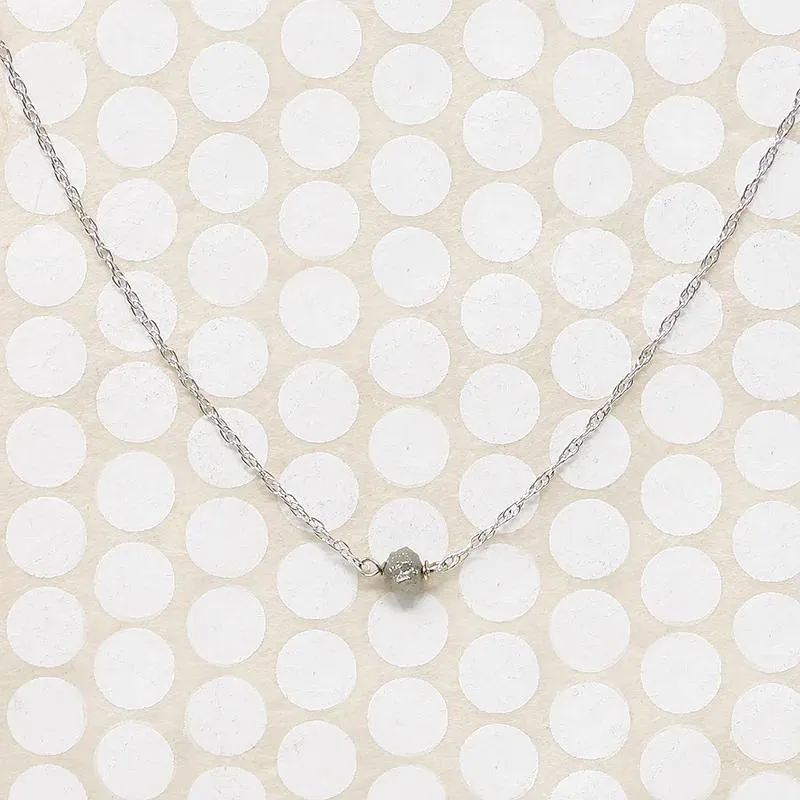 Simple Beauty Raw Diamond Necklace from brunet