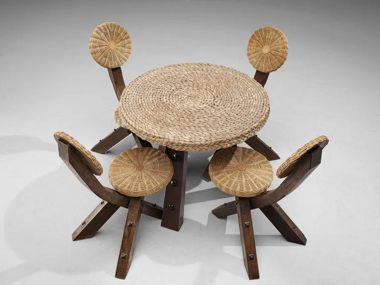 Spanish Table in Braided Straw