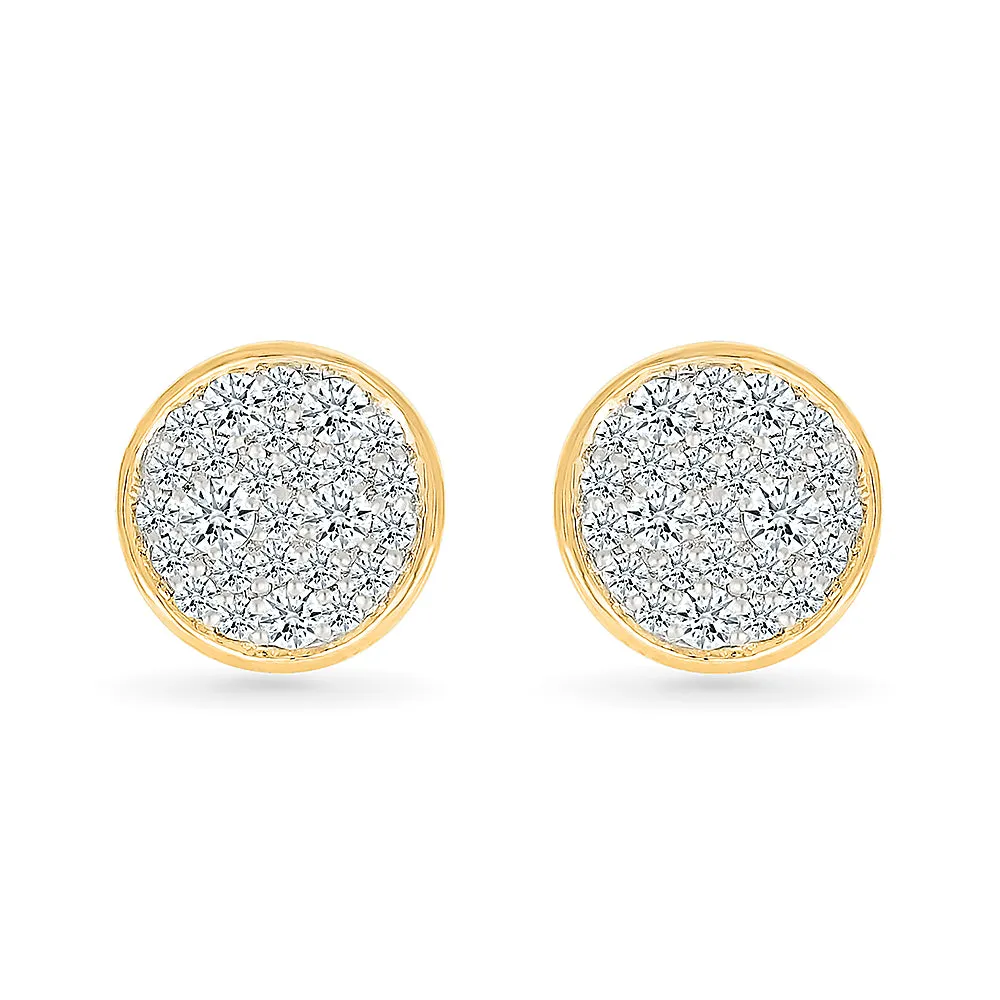 Sparkling Clusters Stud Earrings