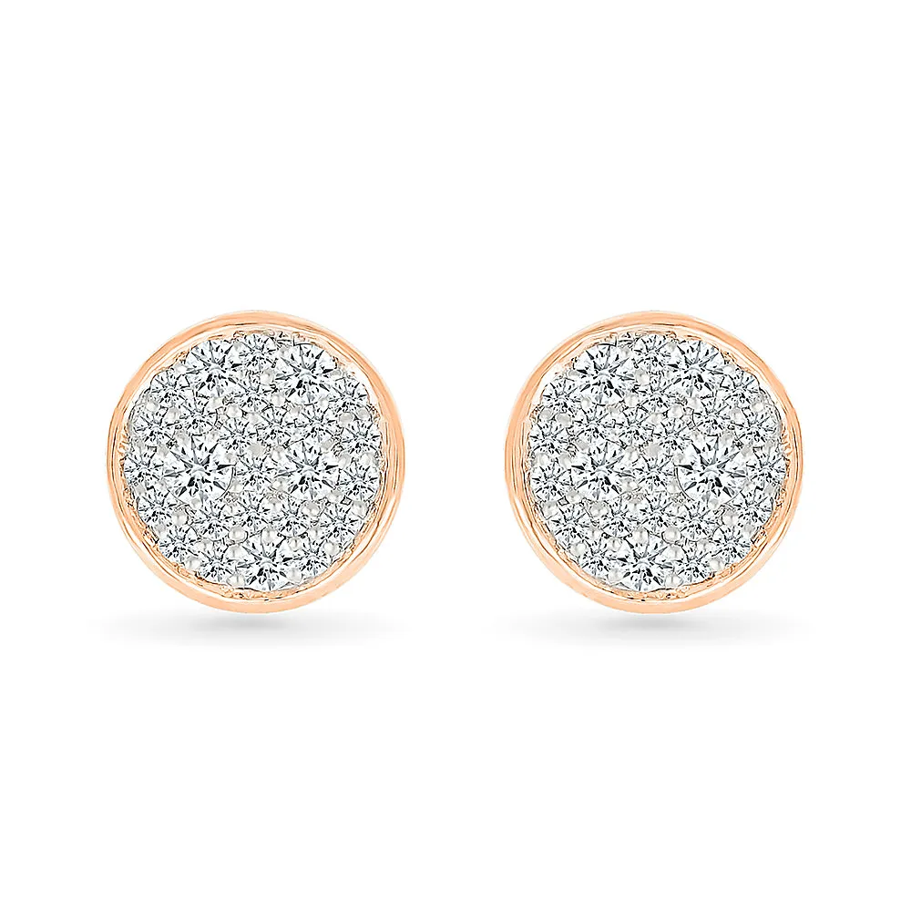 Sparkling Clusters Stud Earrings