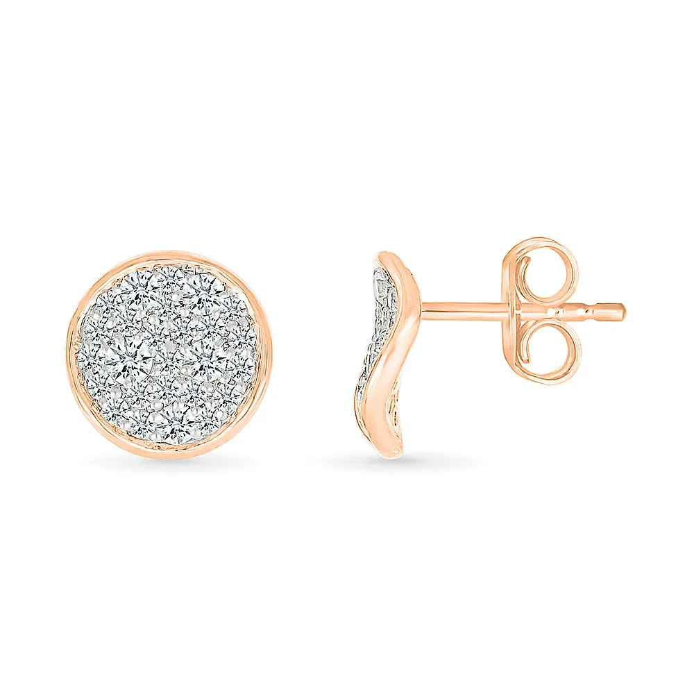 Sparkling Clusters Stud Earrings