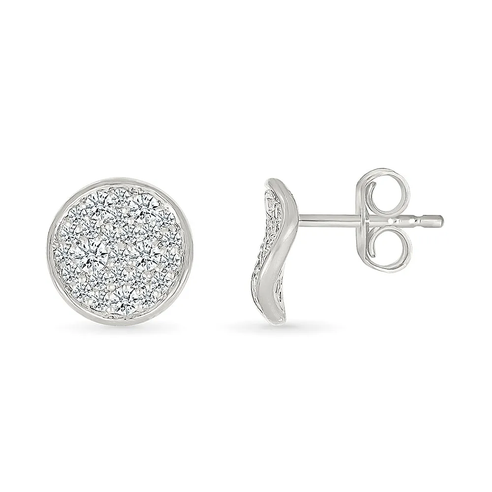 Sparkling Clusters Stud Earrings