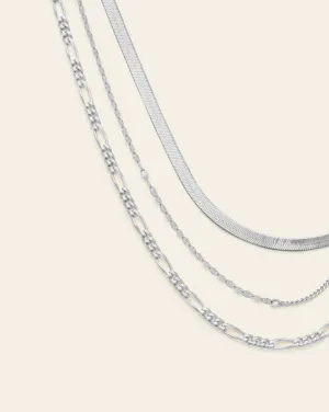 Statement Chain Set - Sterling Silver