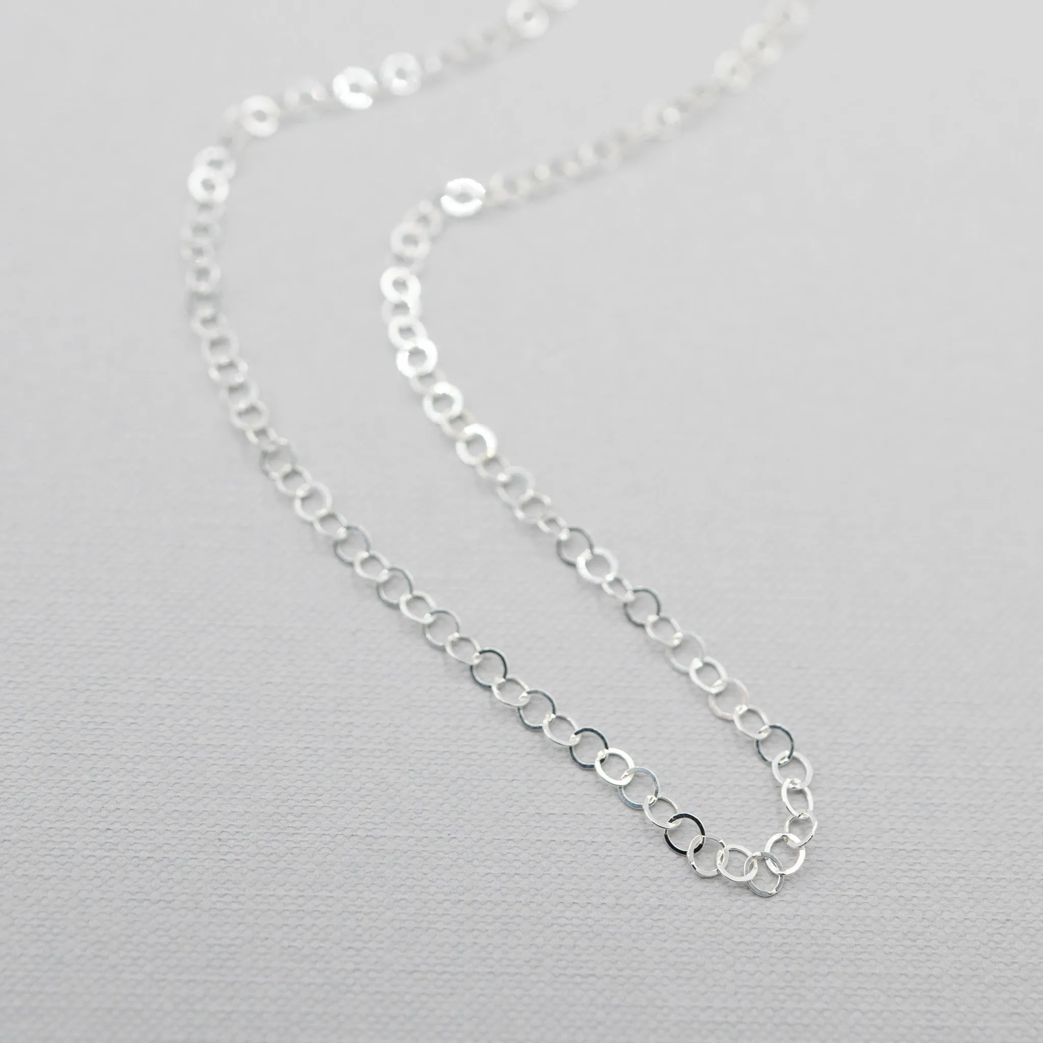 Sterling Silver 3mm Circle Layering Chain