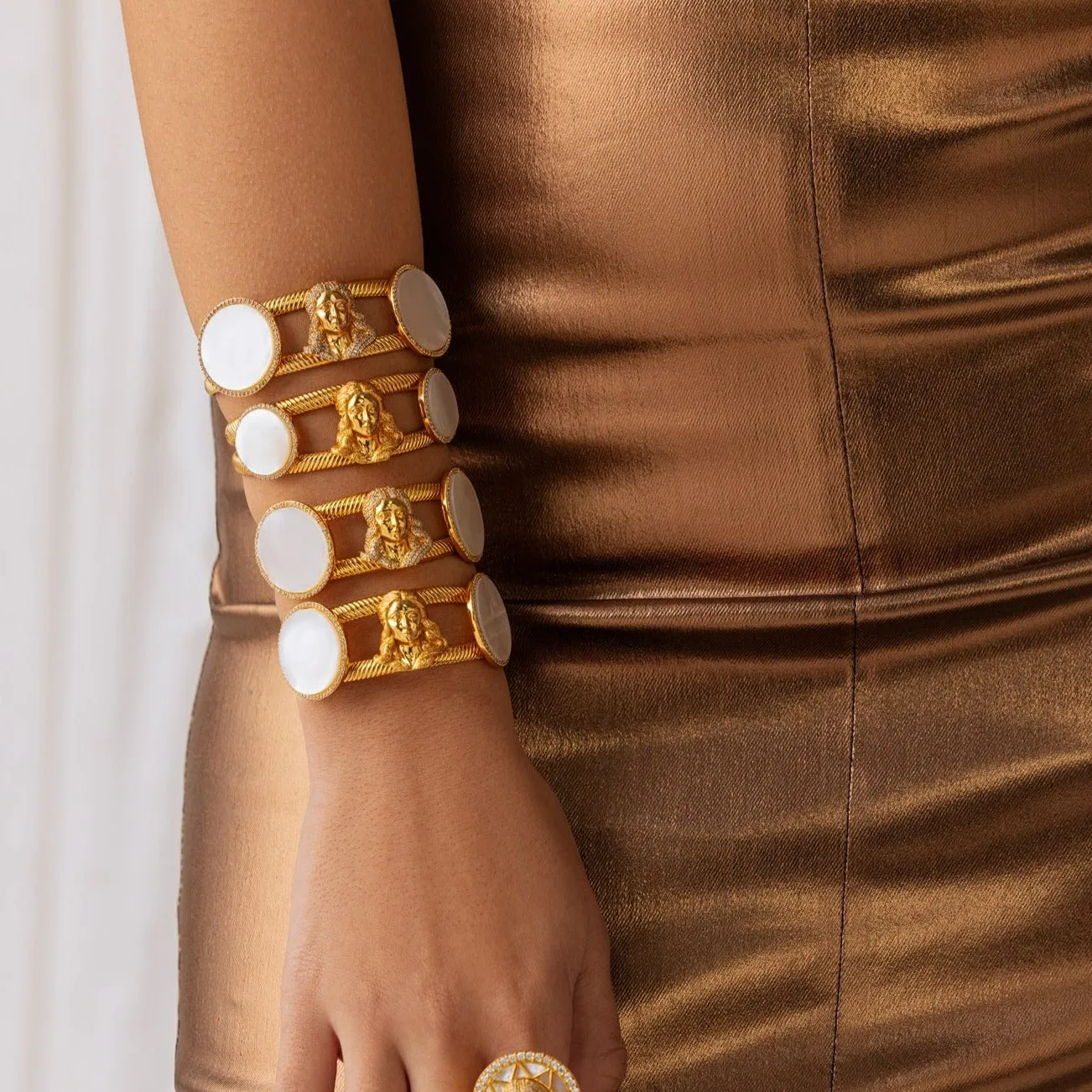 Studded Celestial Walt's Bracelet - Gold Plated