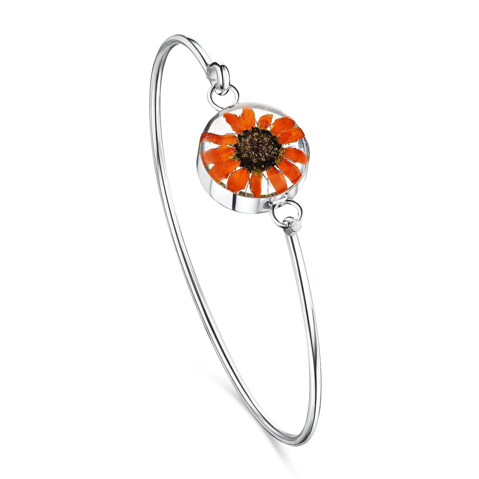 Sunflower bangle with real flowers by  Shrieking Violet®