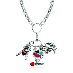 Teen Girl Charm Necklace in Silver